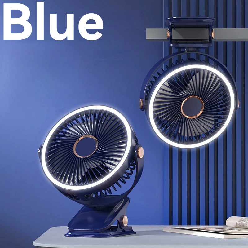 مروحة صامتة بمشبك مكتبي، تعديل متعدد الزوايا، تدفق هواء قوي، تعمل بمنفذ USB، أداة رائعة أساسية للمكتب والمنزل والدراسة