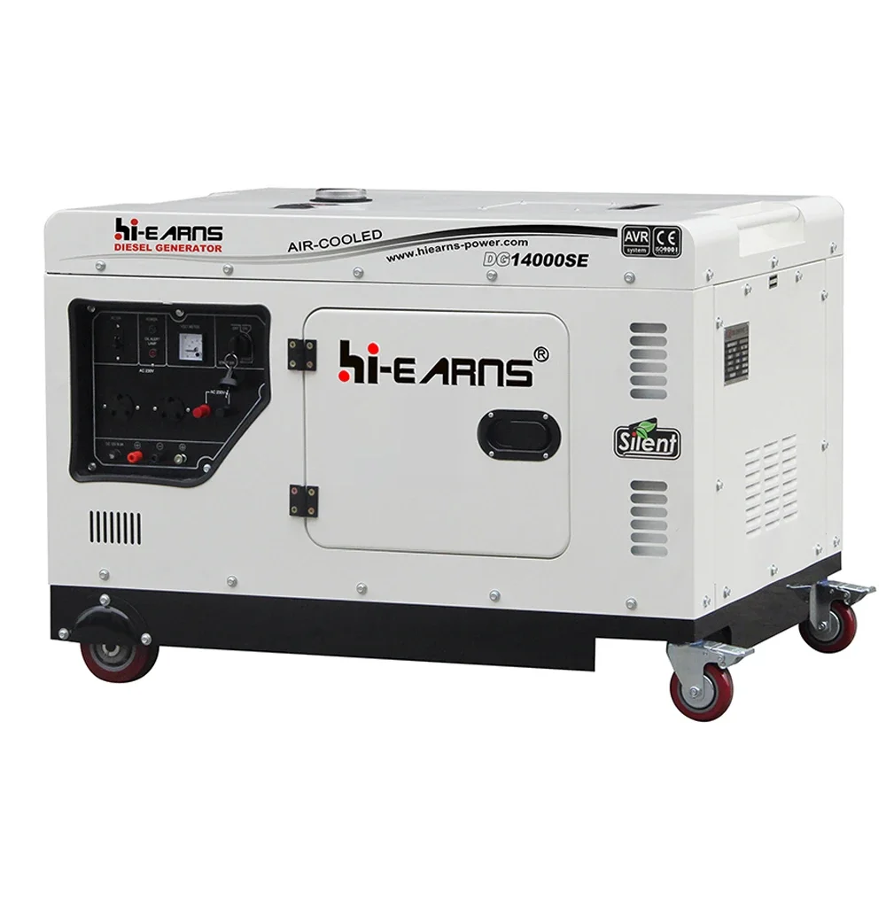 

l 10KW 13KVA 50HZ 220V 230V portable silent diesel generator price with 1102F 18HP Diesel Engine
