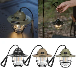 Mini linternas LED de Camping tipo C, luz colgante de atenuación recargable, 1200mAh, para senderismo al aire libre, pesca, emergencia