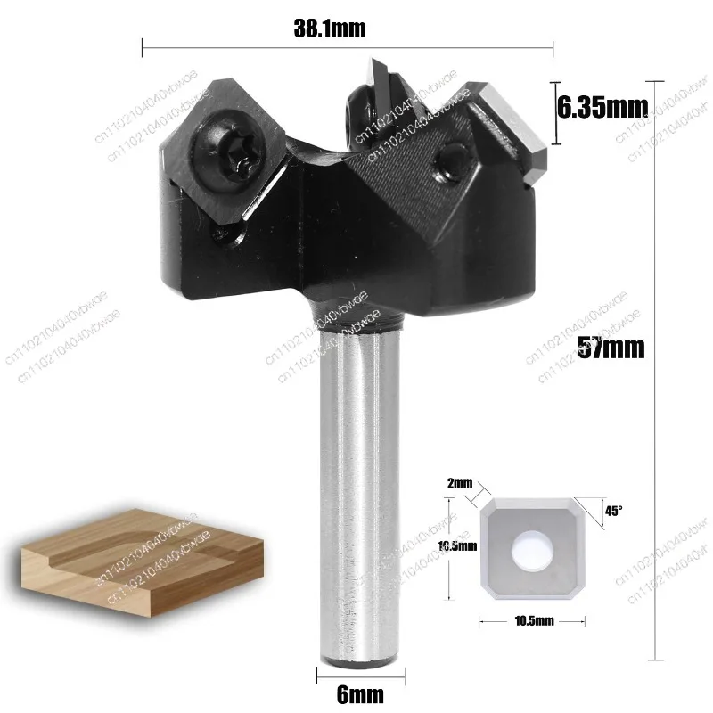 Helical tooth breaker 6mm handle 8 handle 1/2 high-end woodworking milling cutter