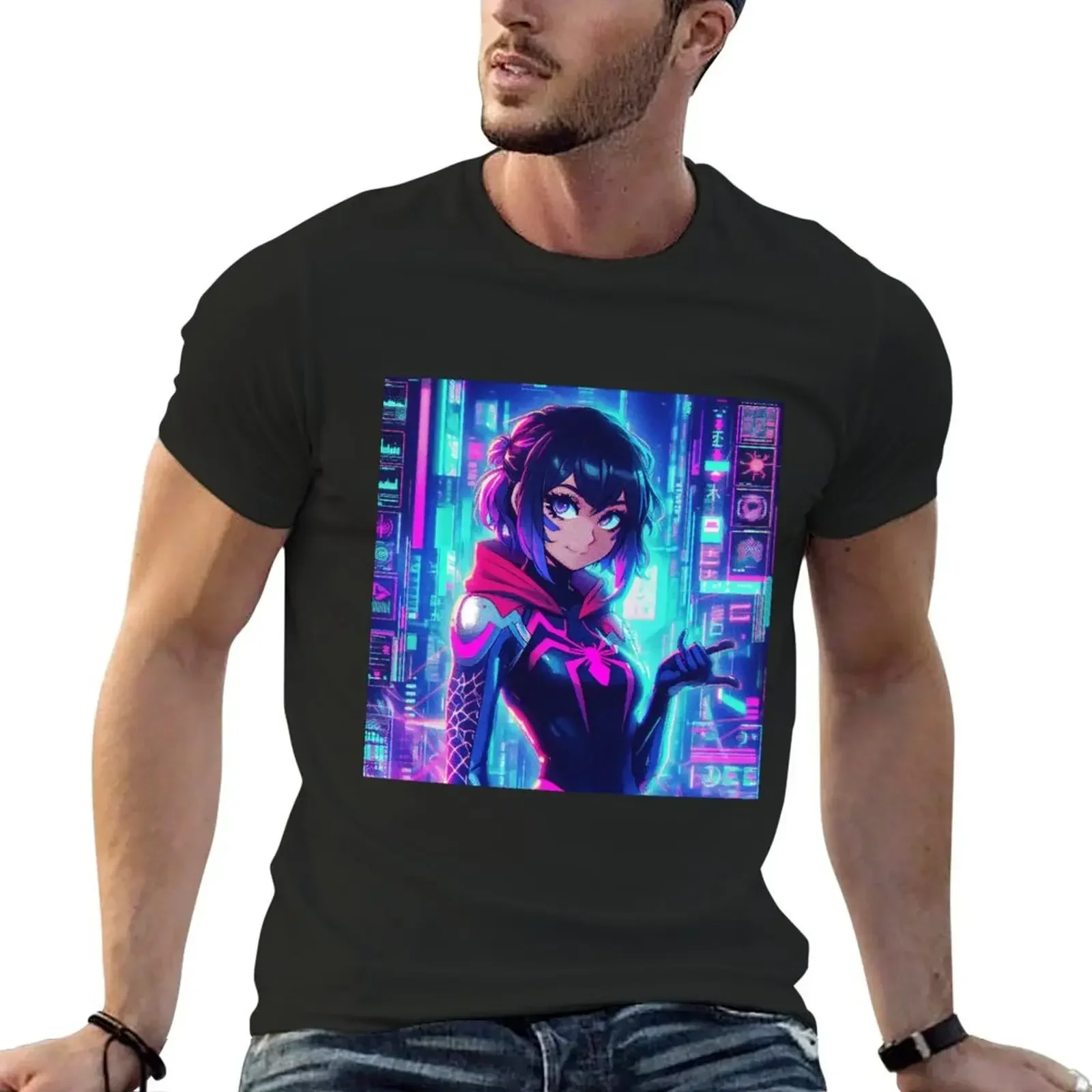 

a new spider girl mode T-Shirt vintage t shirts plus size clothes luxury clothes men