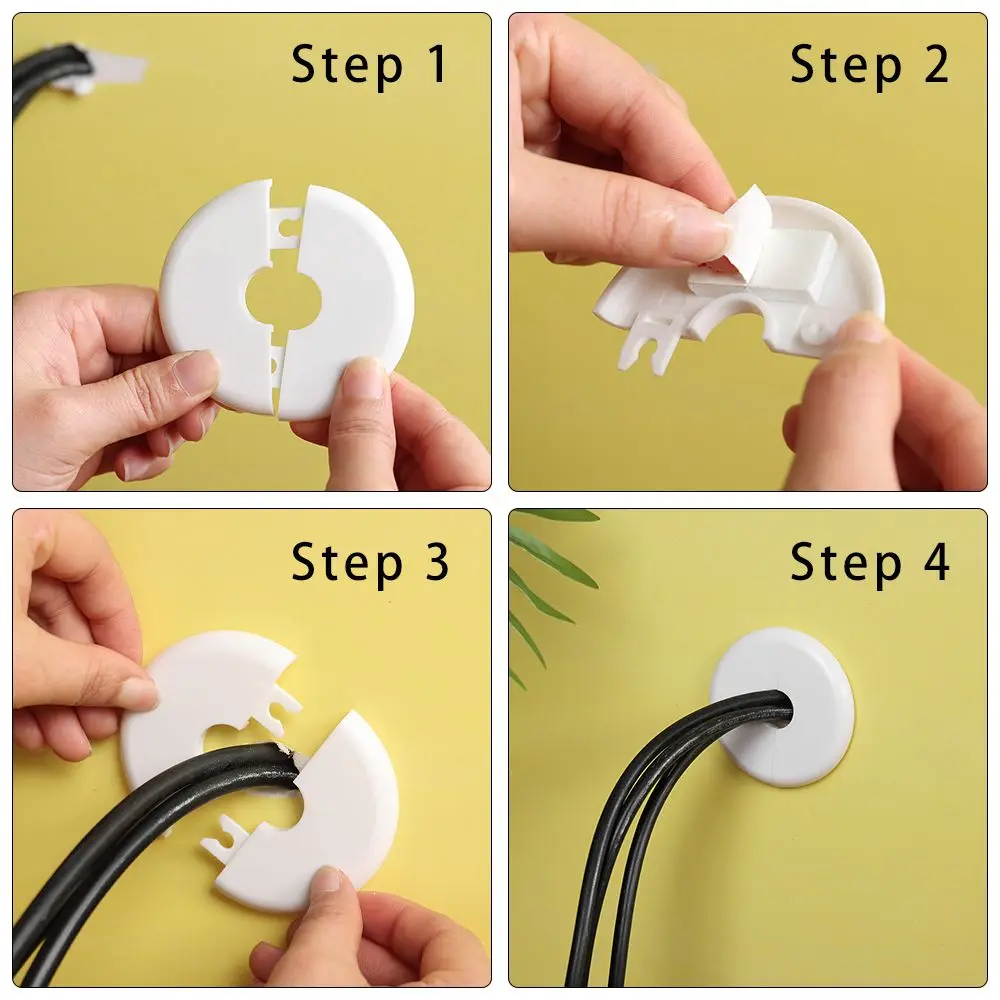 1PCS Wall Wire Hole Decorative Covers Self-adhesive Pipe Wall Covers Air Conditioning Hole Decoration Furniture Hardware