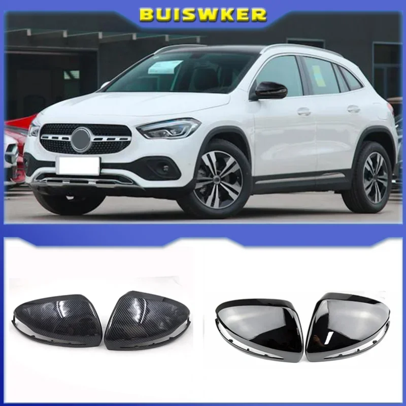 

ABS Horns Rearview Mirror Frame Cover Trim For Mercedes Benz C W205 E W213 S class W222 GLC X253 GLB Left hand drive