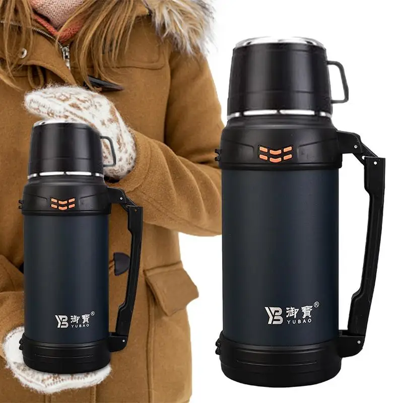 Insulated Cup Portable Vacuum Cup Thermal Coffee Mug With Handle 1200ml/1600ml/2000ml Insulated Tumbler For Picnic Sport Camping