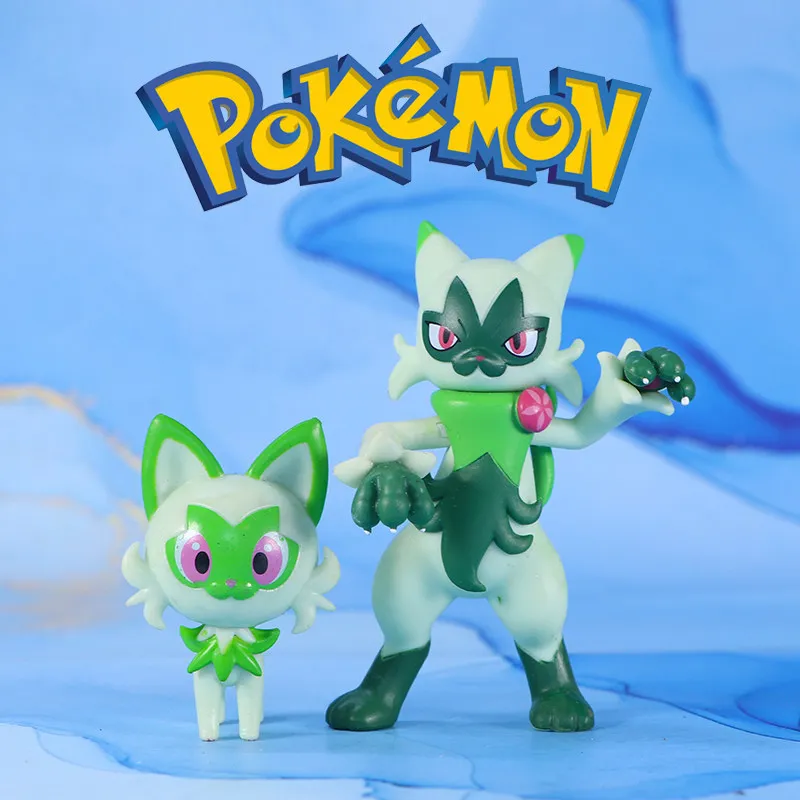 

WCT Official Sprigatito Floragato Figure Pokemon Model Statue Pokémon Collectible Toy