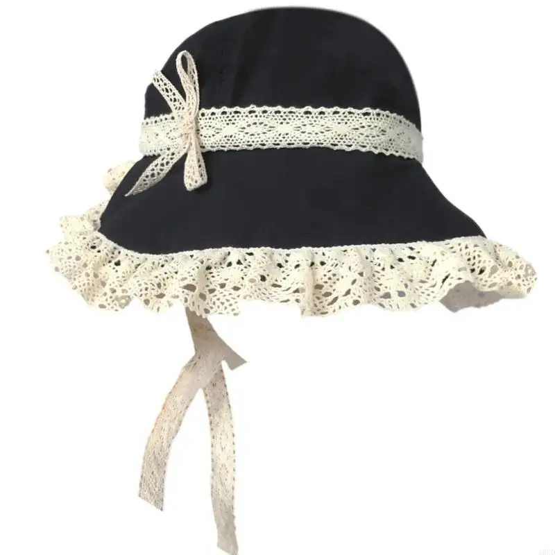 

10CD Victorian Bonnets Hat Lace Ribbon Base Breathable Pillbox Hat Percher Headwear Elegant Hat Base Pillbox Hat