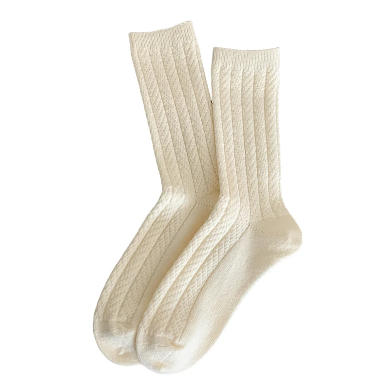 Woman Socks New Autumn Winter Japanese Style Warm Thick Socks Female Breathable Casual Simple Solid Color Crew Socks Girls Comfy