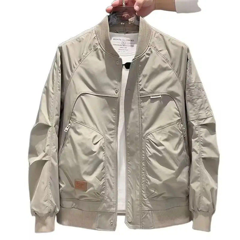 

Мужская бейсбольная куртка, весенне-осенняя повседневная универсальная рабочая одежда, верхняя одежда, модный топ Haome, качественная полиэстеровая подставка