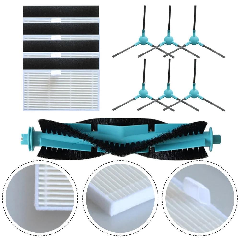 لـ Ultenic لـ T10 Lite فرشاة جانبية رئيسية فلتر HEPA قطع غيار ملحقات استبدال الكناس