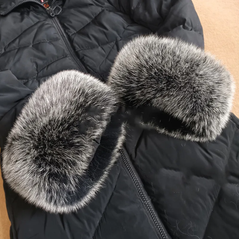 Puños de piel de zorro auténtica para mujer, calentador de brazo de felpa a prueba de viento, mangas para muñeca, guantes, pulsera con pompón, accesorio para mangas