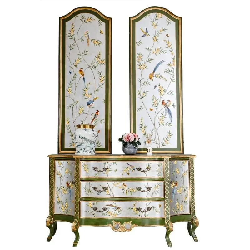 Oversized Wall Painting Classical Elegance Flip Art Brass Wood Home Decoration 1 Piece