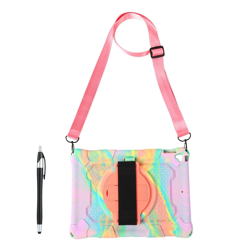 Silicone Case For Ipad 10.2 2020 2019 Ipad Air 10.5 2019 Ipad Pro 10.5 2017 Anti-Drop Tablet Case With Pen And Strap