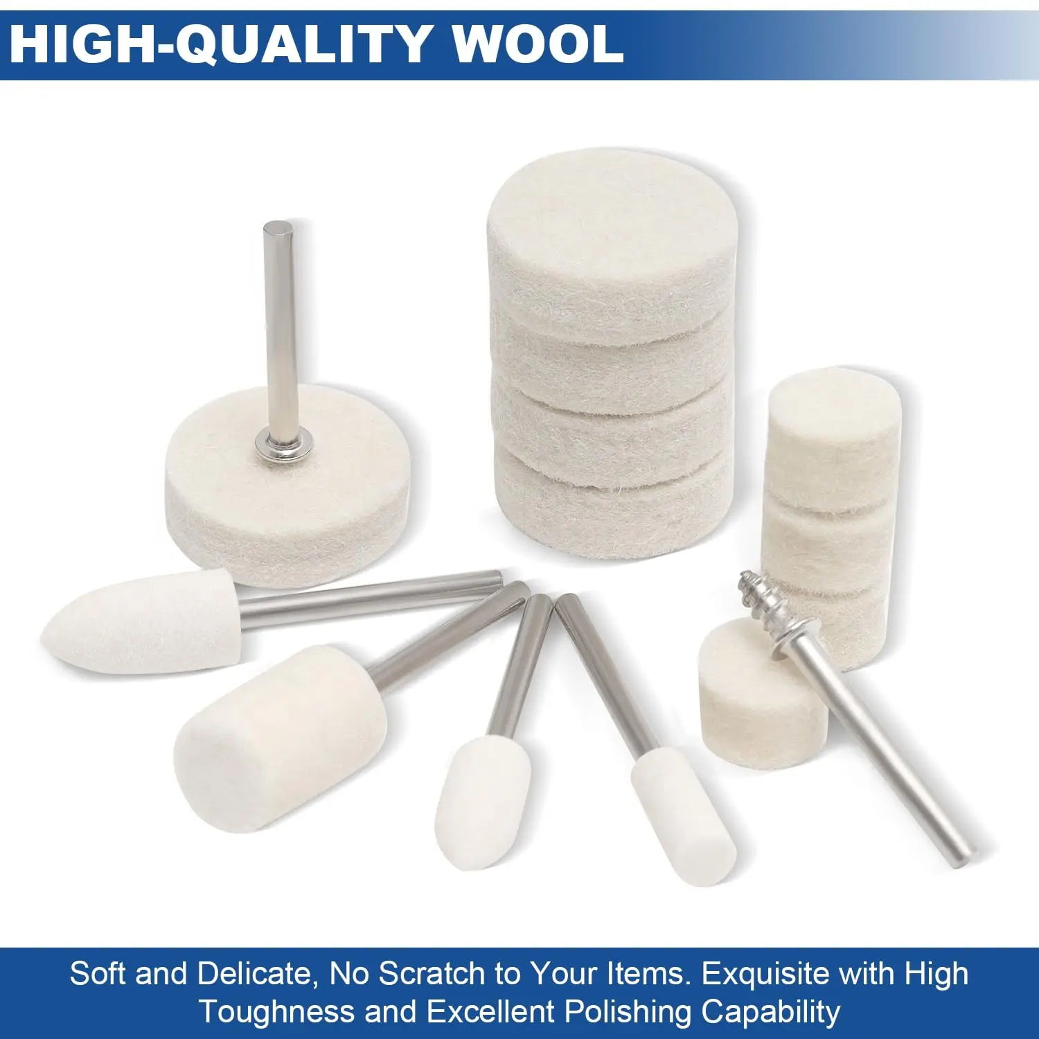 Polishing Buffing Wheel Set for Dremel, 115PCS
