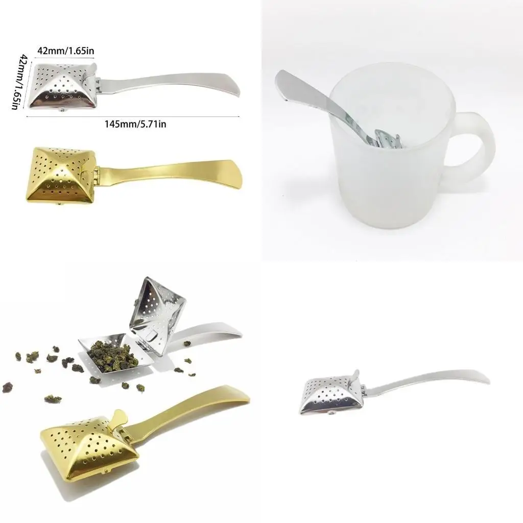 

E8BD Metal Teas Strainer Meshs Filter Teas Infuser Teas Strainers Teas Infusers Stainless Steel Texture for Brewing Teas