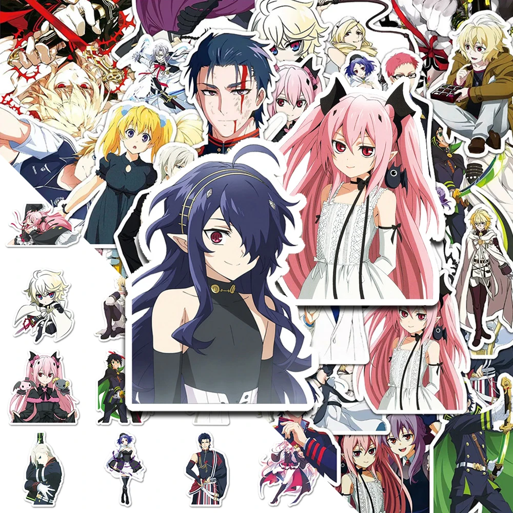 

10/30/50pcs Anime Seraph of the End Cartoon Stickers Cool Yuichiro Hyakuya Decals DIY Motorcycle Laptop Waterproof Sticker Toys
