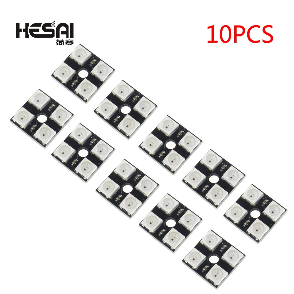 

1/5/10PCS 4 Channel WS2812 WS2812B WS 2811 5050 RGB LED Lamp Panel Module 5V 4Bit Rainbow LED Precise