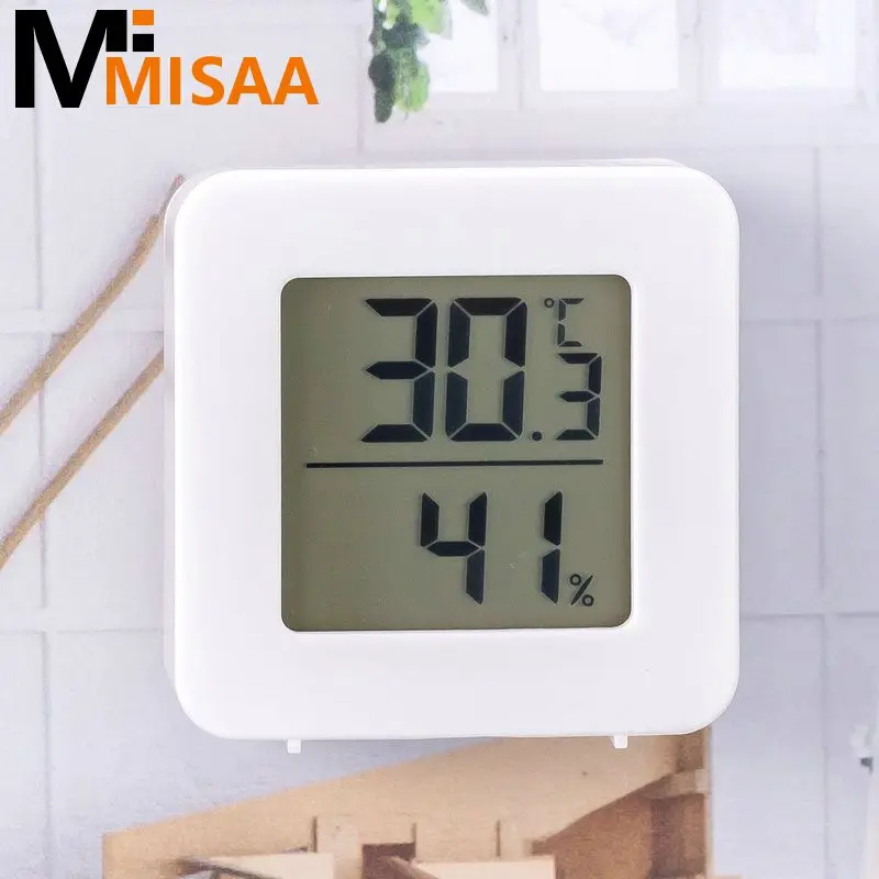 White Temp Sensor Home Accessories Tools Gauge Weather Station Multi-scenario Application Lcd Digital Temperature Meter Indoor