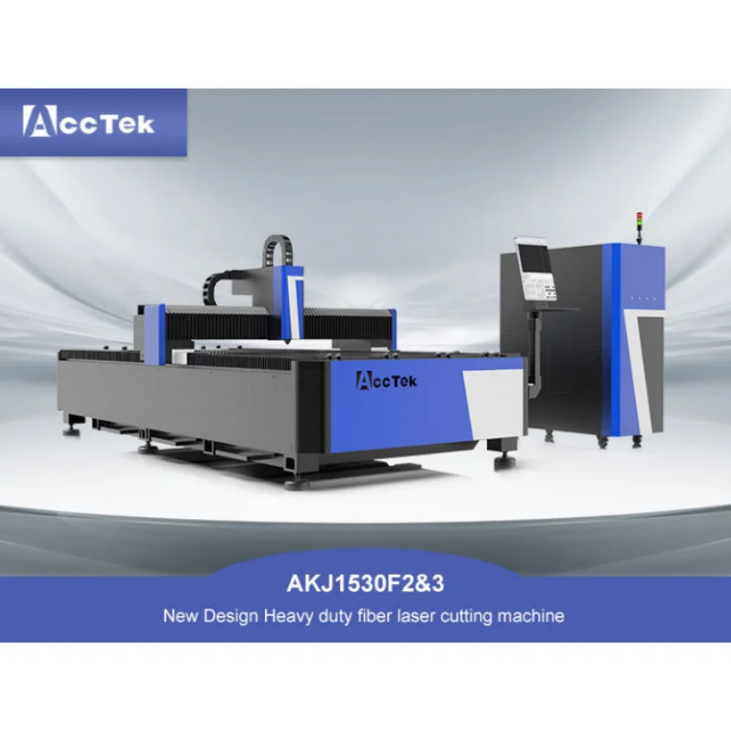 2026 AccTek Fiber Laser Cutting Machine 1500W 2000W Optional AKJ1530F&3 For Industrial Steel Iron Aluminum Plate Processing