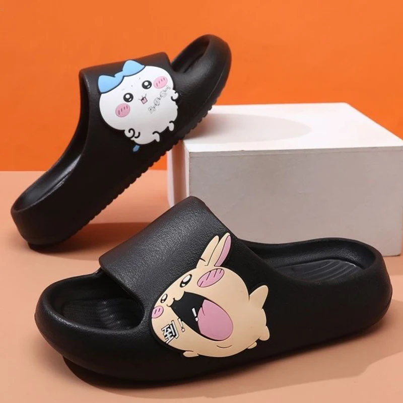 

Cute Chiikawa Usagi Shoes Soft Women Slippers Slides Bathroom Beach Indoor Sandals Couple Shoes Pregnant Women Office Slippers