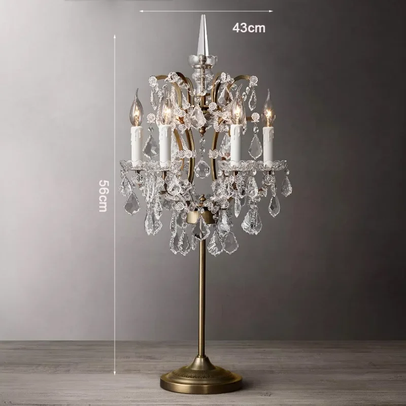 Lampe de bureau en cristal, lampe décorative pour table basse, salon, étude