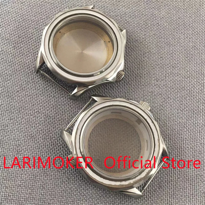 LARIMOKER 41MM Silver Case FIT NH34 NH35  NH37 NH39 ETA2836 Miyota 8215 PT5000 Movement Sapphire Glass Men's Watches Accessories