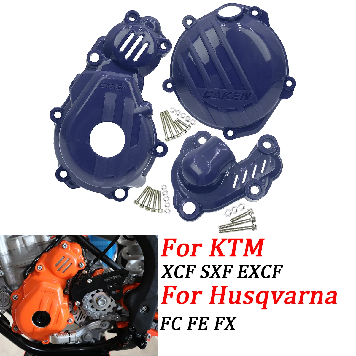 

For KTM Husqvarna 4 Stroke 250 350 SX-F XC-F FC FE FX 250 350 Motorcycle Clutch Cover Magneto Engine Water Pump Guard Set