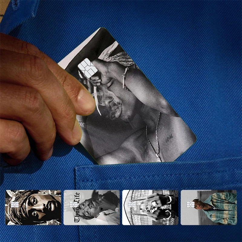 Tupac 2Pac Amaru Shakur Cover Skin Sticker For Credit Card Bank Debit Bus Card Front Side