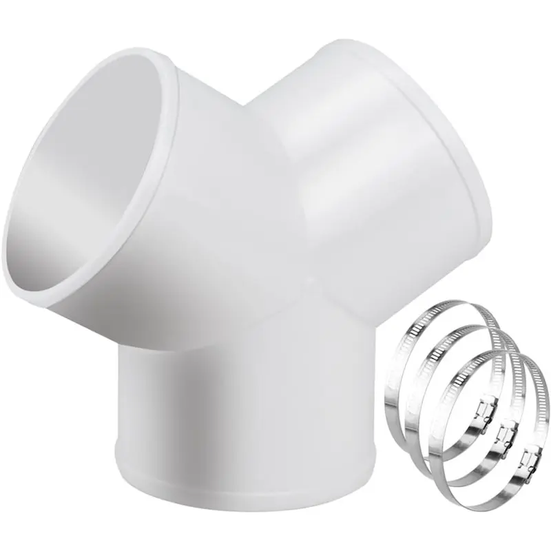 

Тройной соединитель для воздуховодов ABVJ-ABS, 6 дюймов, Y-образный разветвитель, для вытяжных вентиляторов и воздуховодов сушилок, с 3 зажимами из нержавеющей стали