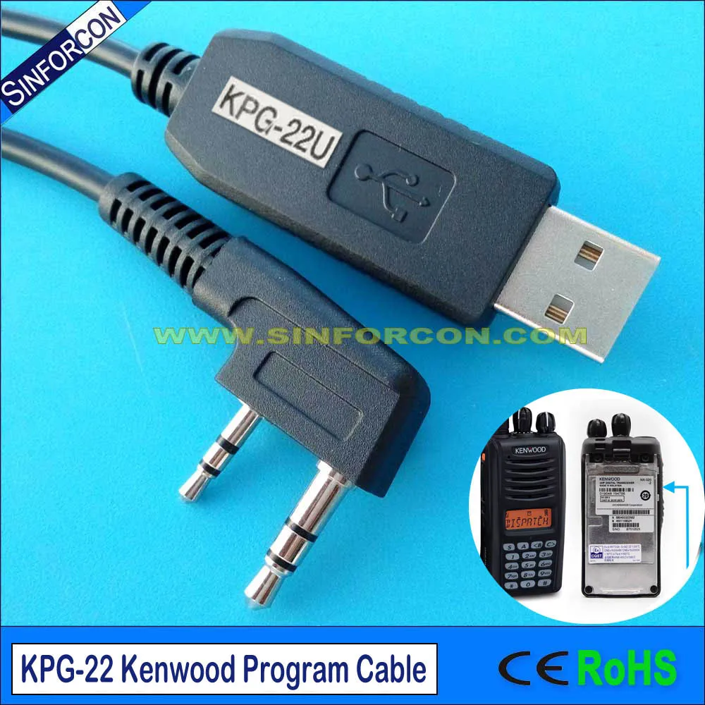 FTDI Chip USB to Kplug KPG 22 Custom for Kenwood NX 320 340 348 TH F6 F7 G71A K2 K4 Radio Program Clone Cable Gift