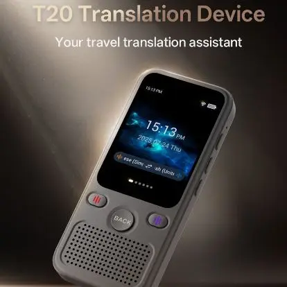 

Портативное устройство языкового переводчика T20 с 138 языками, голосовой переводки, автономный перевод, поддержка записи голосового и видео