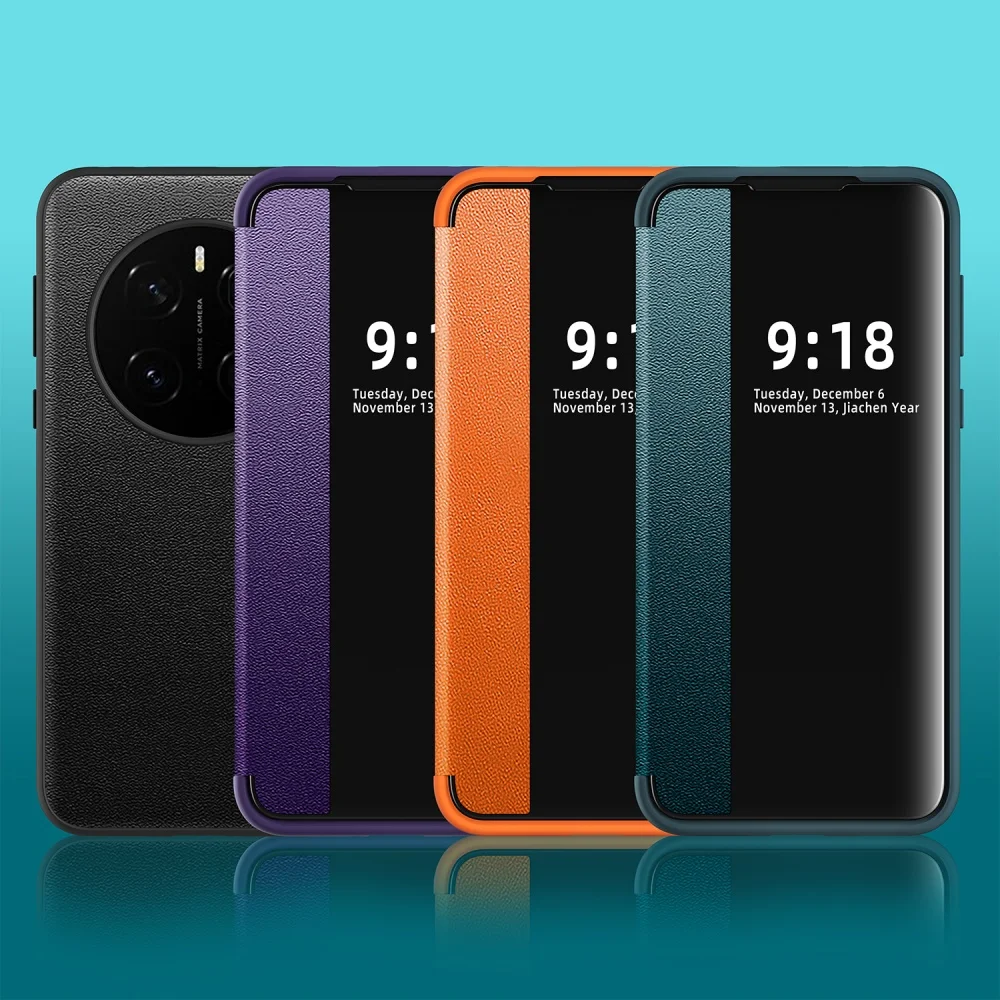 Vegan Leather Flip Cover For Honor Magic 6 7 Pro Flip Case All-Inclusive Silicone Airbag Corners Drop Impact Resistant Shell