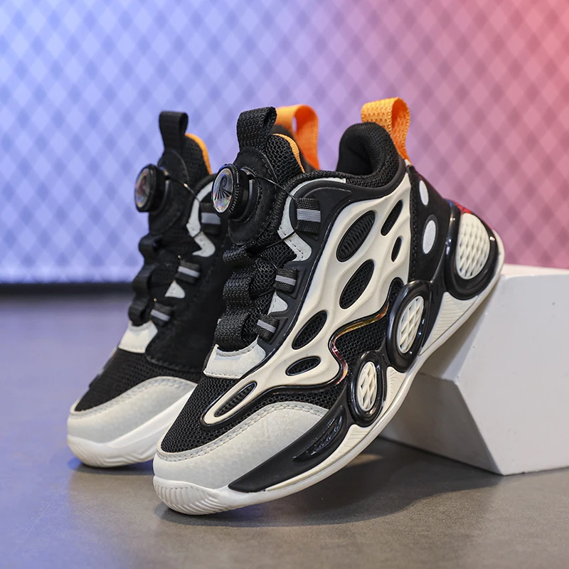 

Осень 2023, новая кожаная непромокаемая детская спортивная обувь, уличная баскетбольная обувь для мальчиков, брендовые кроссовки для подростков для мальчиков