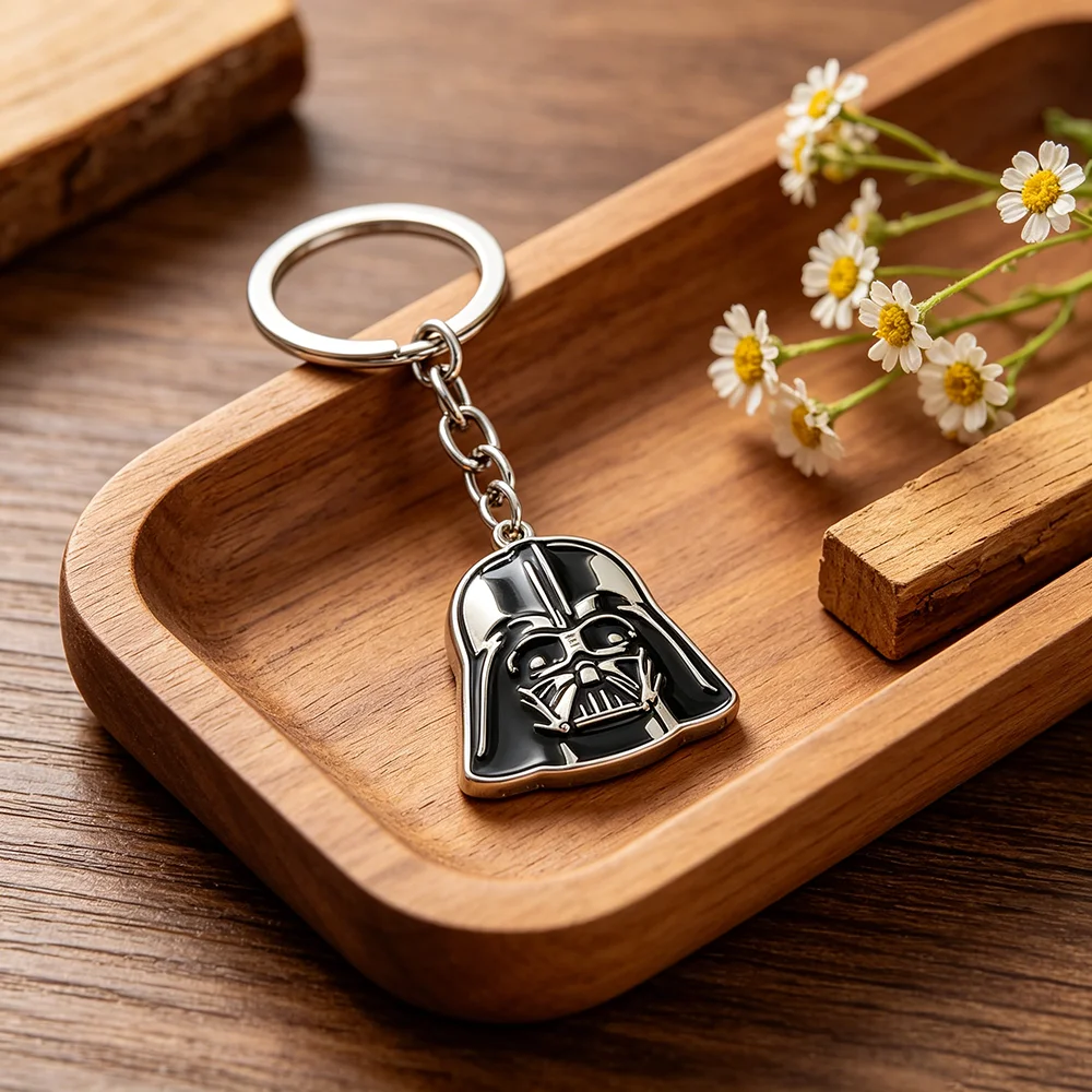 Llavero con Colgante de Casco de Darth Vader de Star Wars - Llavero Metálico del Señor Oscuro de los Sith para Joyería Masculina