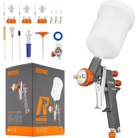 Professional Automotive Spray Gun with 1.4 1.8 2.0mm Nozzle for Cars House and Furniture Painting Air Compressor Paint Sprayer