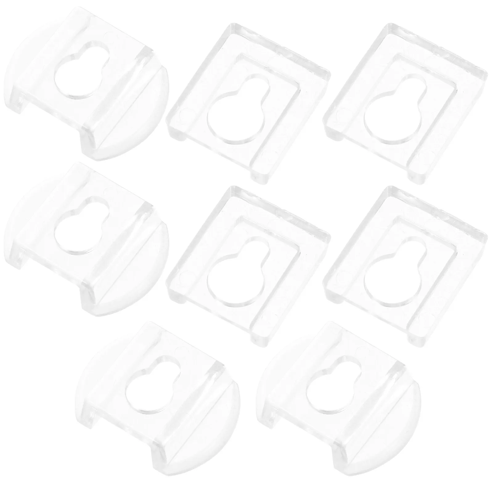 8Pcs Acrylic Keyhole Hangers for Picture Frames Photo Albums Mirrors Interlocking Hook Design Heavy Duty Frame Hanger Tool - view 3