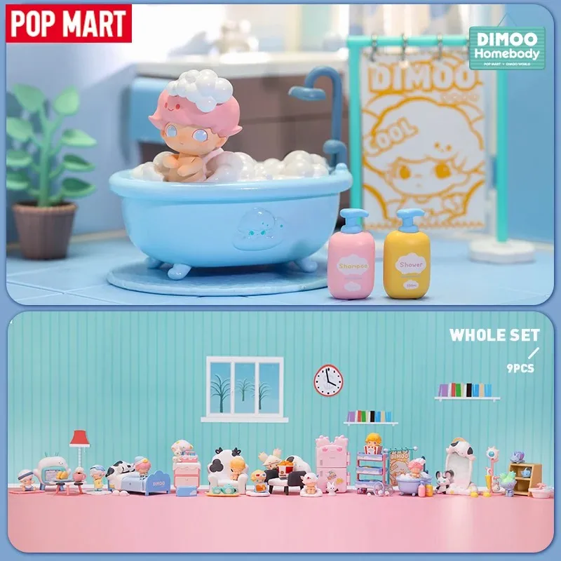 

POP MART Dimoo Home Body Series Prop Series Anime Action Figure Guess Bag Ornament Figurines Home Decor Desktop Dolls Girls Gift