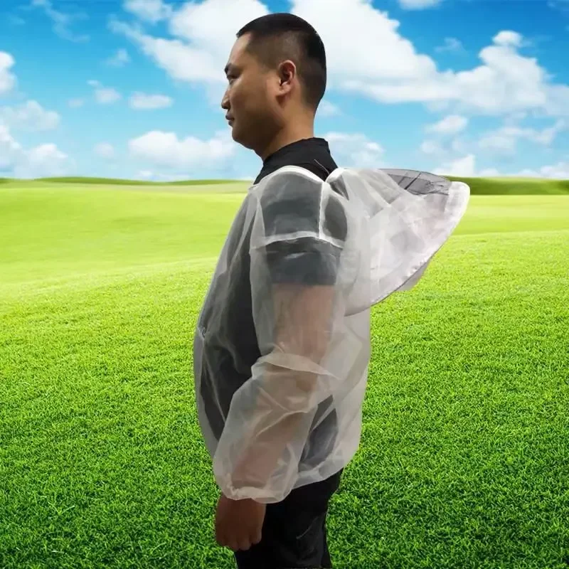 A Breathable Bee Protection Suit, Bee Anti-Bee Clothing, 1-Piece Protective Clothing, Beekeeping Hat, 2Pcs