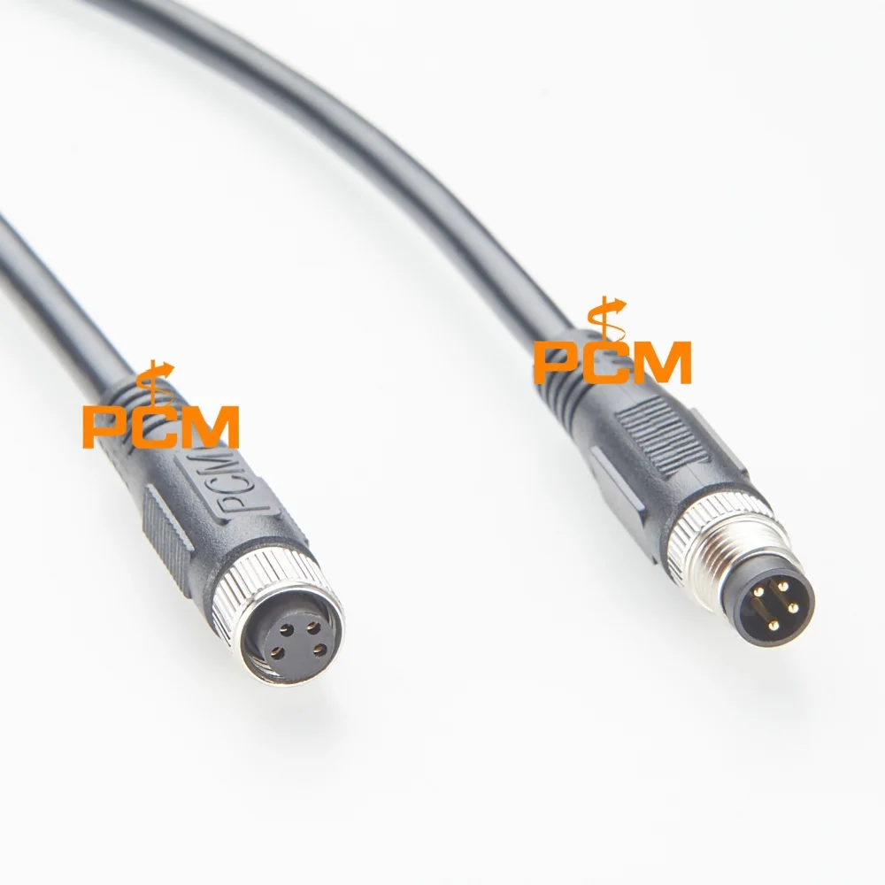 M8 4-Pin-Stecker auf Buchse Senergy Ai Motor-Verlängerungskabel 22 AWG Sensor-Verlängerungskabel für industrielle Automatisierungsgeräte – Detail 2