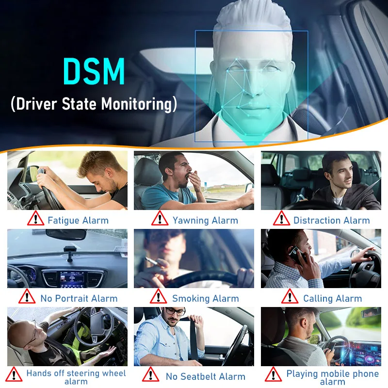 MR830 New Fatigue Monitoring System with Recording Sleep Sensor Alarm Vehicle Tracking Gps Driver Fatigue Monitor