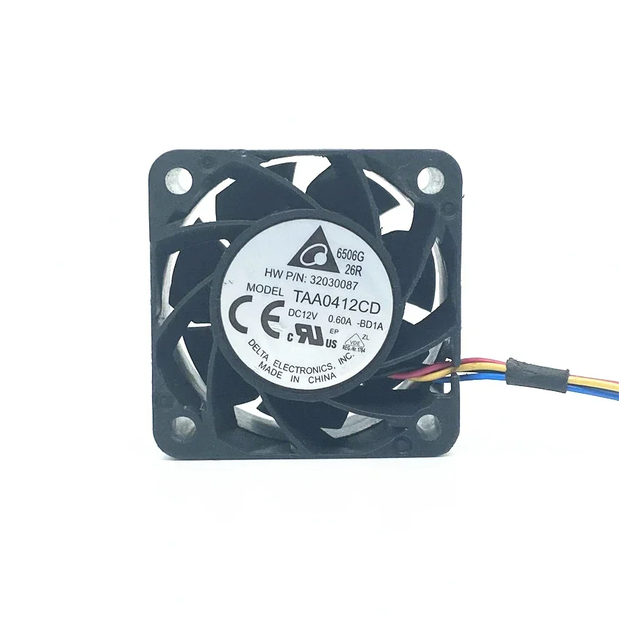 5PCS Delta TAA0412CD 40x40x20MM 40mm 4020 4cm Server Fan Inverter Computer CPU Axial Blower Cooling Fans DC 12v 0.6A 4PIN