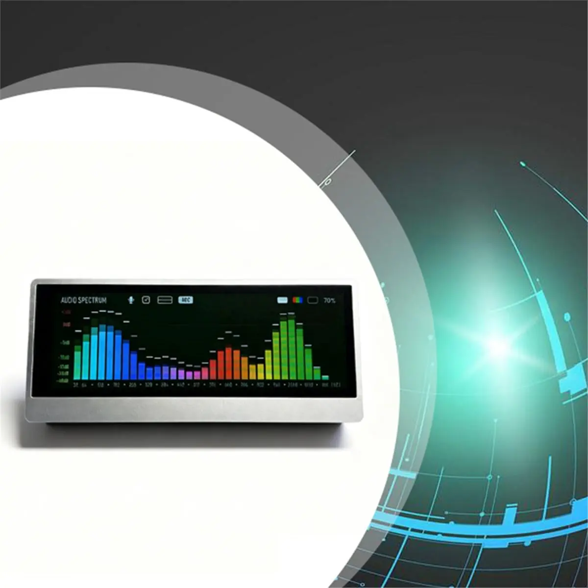 4.6inch Touch Screen VU Meter Audio Spectrum Analyzer Voice Control Analog Pointer Sound Level Indicator for Desk
