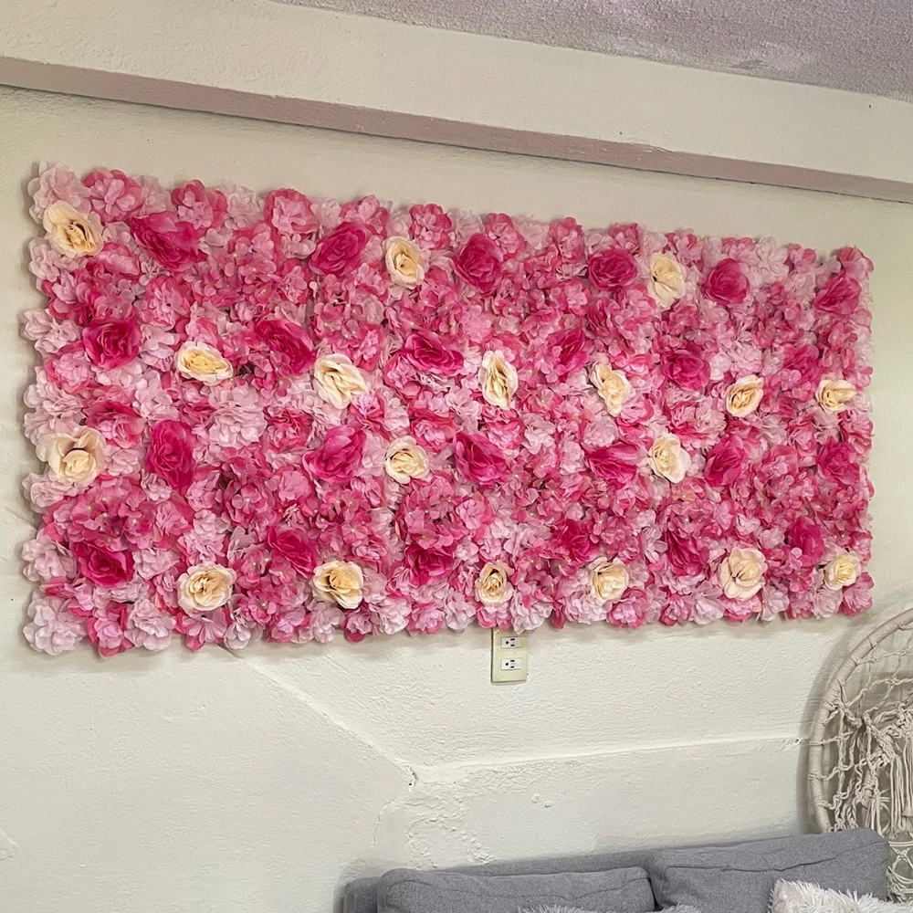 Paneles de pared de flores artificiales de seda hechos a mano, decoración de boda, Baby Shower, fiesta de cumpleaños, tienda, fondos de flores, decoración personalizada