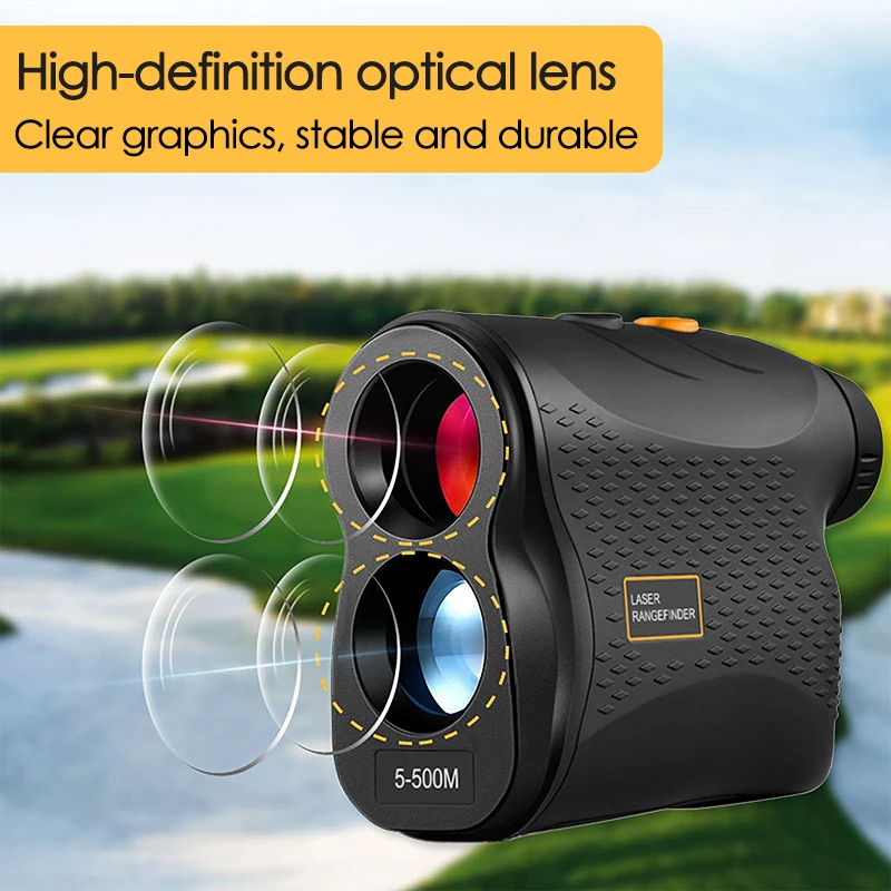 

6X Zoom Golf Rangefinder Telescope Measuring Instrument 5-500M Measurement Range Portable Laser Altimeter for Golf Sport Hunting