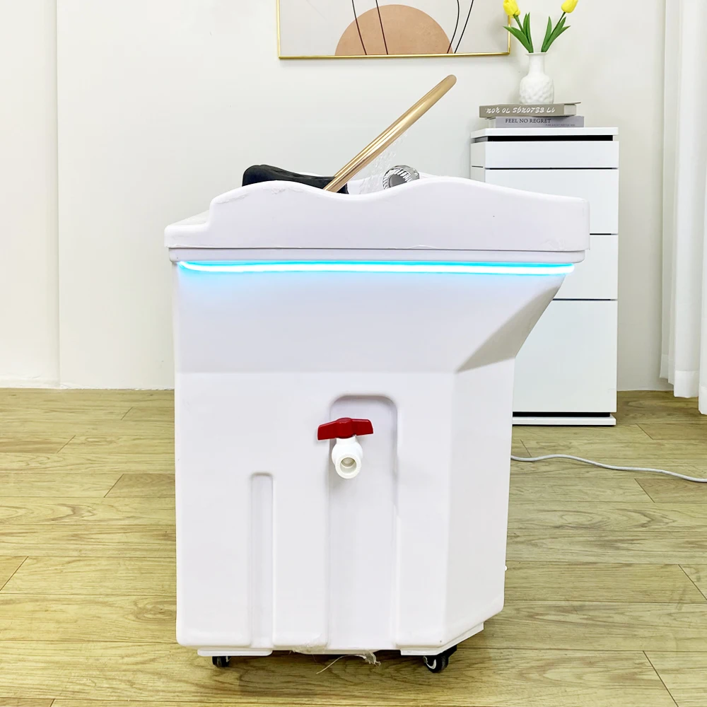 حوض شامبو سبا الرأس مع خزان تخزين مياه سعة 60 لتر ودورة مياه، تسخين، سرير تدليك قابل للربط، التسليم خلال 2-10 أيام