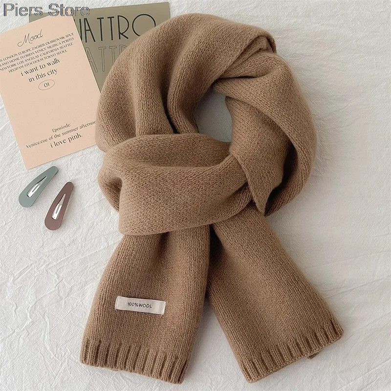 2025年新作-アウトドア-100-ウール-スカーフ-レディース-冬用-暖かいショール＆ラップ-ヒジャブ-カシミヤ-レディース-ネックウォーマー-ロング