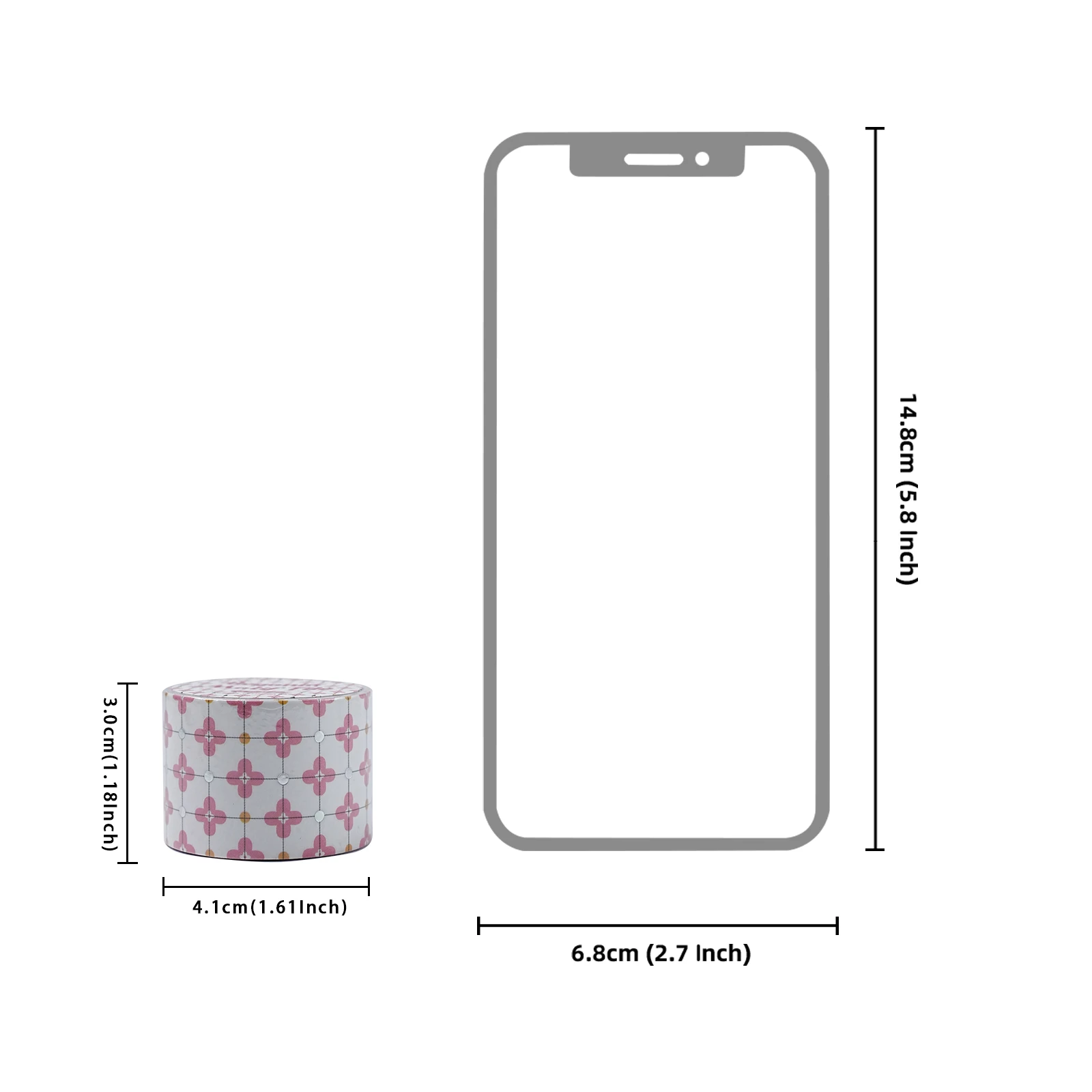 Etori Life 30Mm*2M Light Pink Cross Flower Tile Pattern Tape for DIY Scrapbooking, Bookmarks, Greeting Cards, Journaling, Background Decoration, Suitable for Diaries, Postcards and Envelopes, Laptops, Phone Backs, Helmets and Bicycles, Scrapbook Supplies, Office Decoration Supplies, Gift Box Packaging, Artistic Aesthetics, Art Supplies, Cycling Decals, Gifts for Friends
