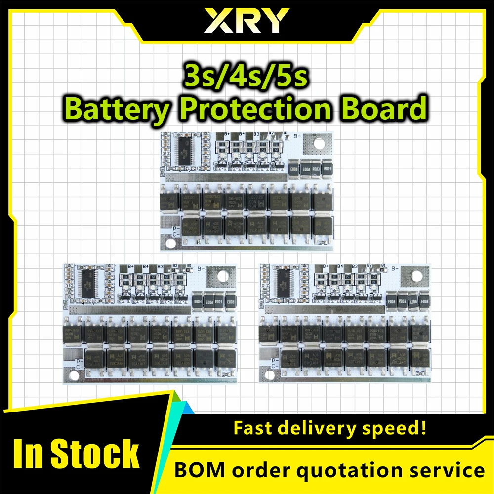 3s/4s/5s Bms 12v 16.8v 21v 100a Li-ion Lmo Ternary Lithium Battery Protection Circuit Board Li-polymer Balance Charging Module