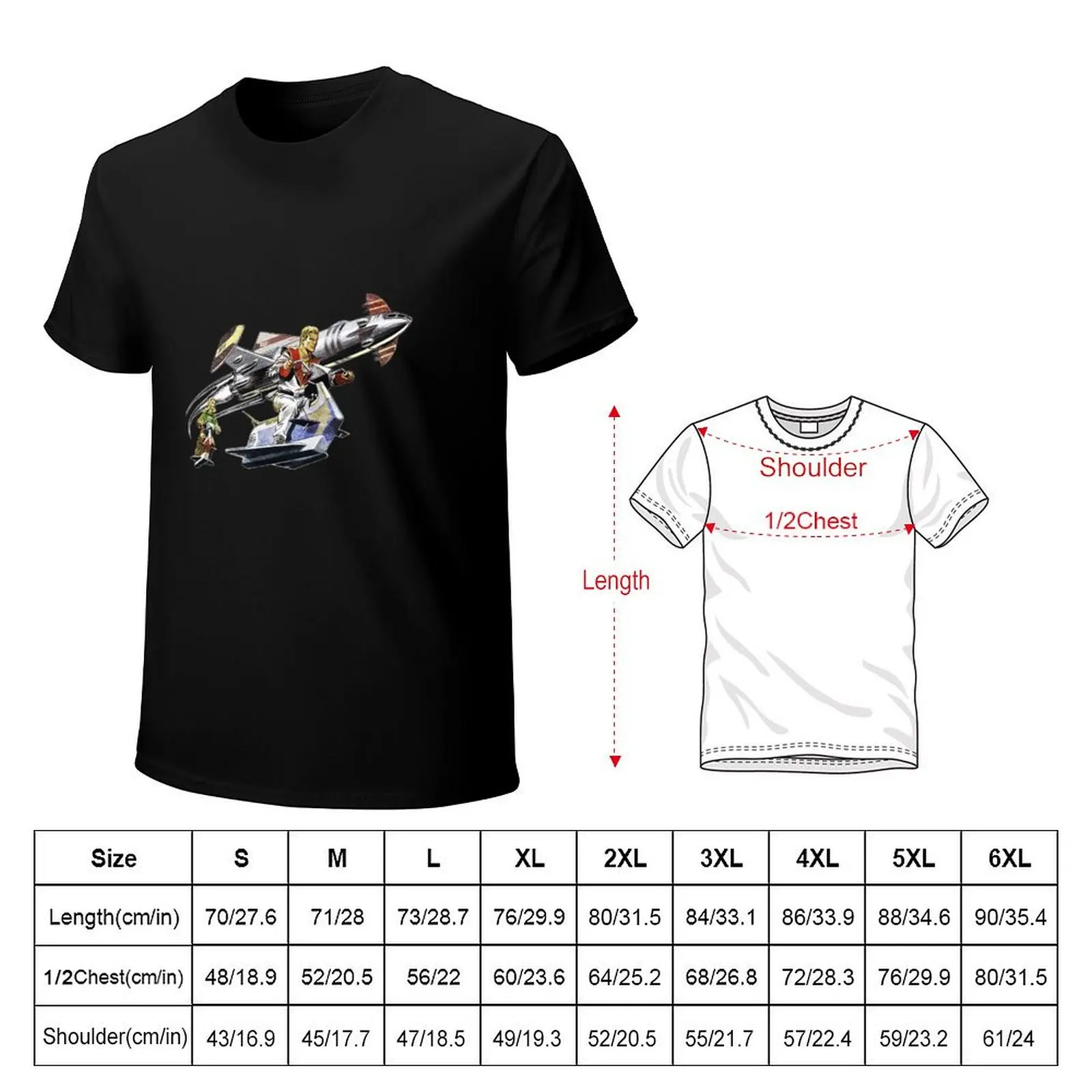 Fireball Xl5 T-Shirt Plus Size Basic Cotton T-Shirt