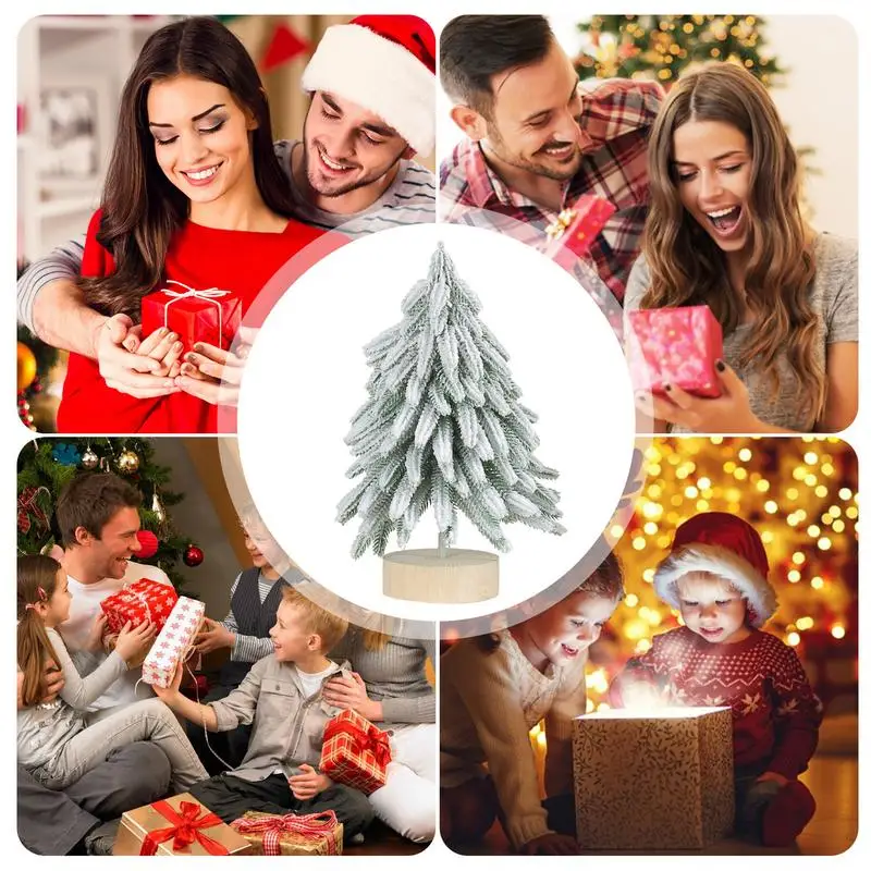 Mini Christmas Tree | Artificial Mini Pine Needles Tree Portable Small Realistic Tabletop Tree Decor Home Room Indoor supplier