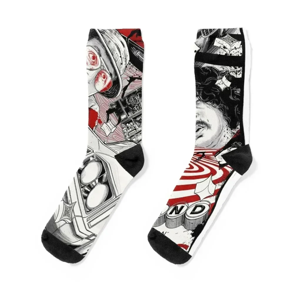 Fear And Loathing In Las Vegas Art Socks floral designer Rugby compression Men Socks Women's